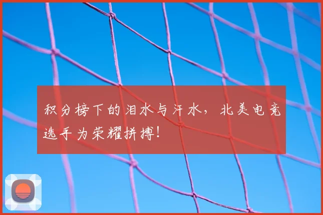 积分榜下的泪水与汗水，北美电竞选手为荣耀拼搏！